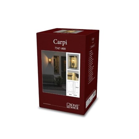 Konstsmide Moderne buiten wandlamp Carpi 30 cm brons