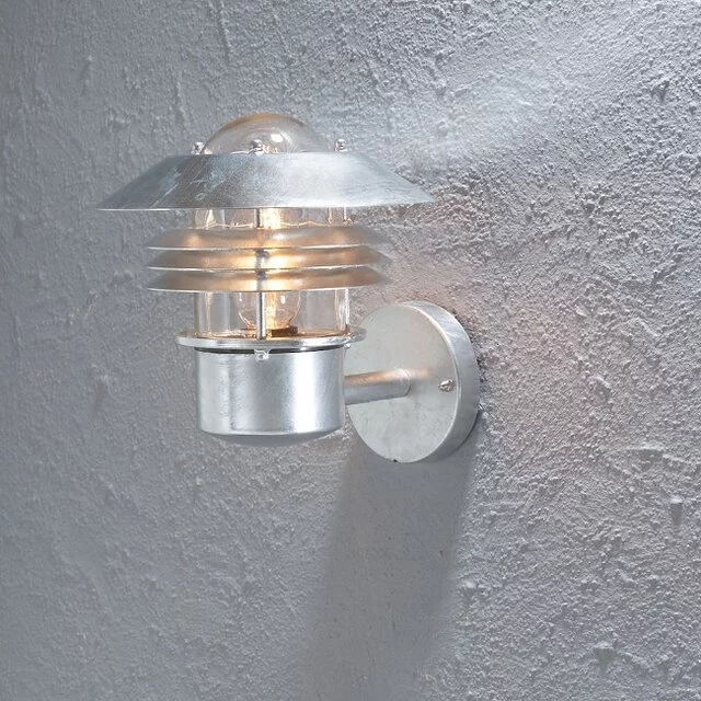 Buiten wandlamp Modena opwaarts staal 21 cm
