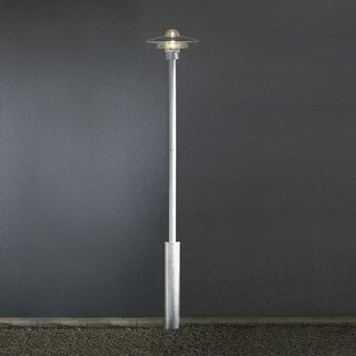 Staande buitenlamp Modena 1-lichts staal 225 cm