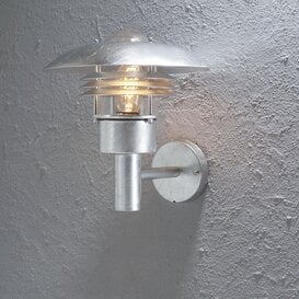 Buiten wandlamp Modena staal opwaarts 29 cm