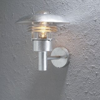 Buiten wandlamp Modena staal opwaarts 29 cm