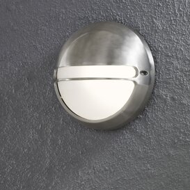 Buiten wandlamp Torino staal 26 cm