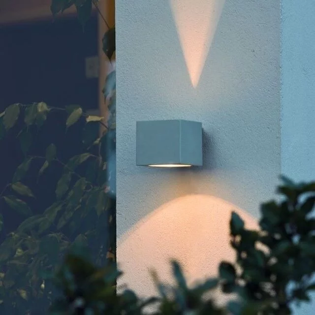Buiten wandlamp Modena staal up & down 10 cm
