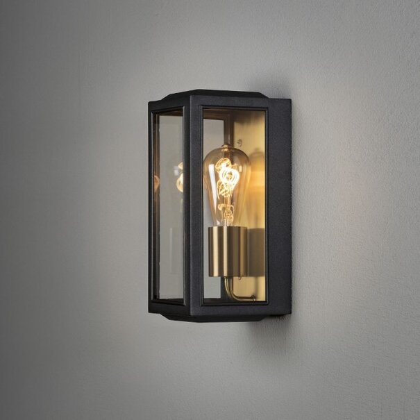Konstsmide Moderne - Buiten Wandlamp - Zwart Brons - 18 cm - Carpi