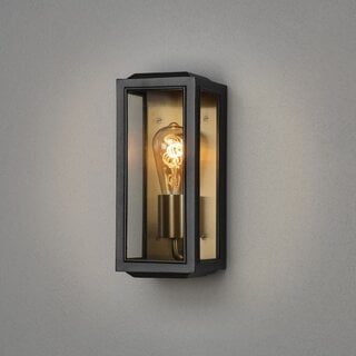 Buiten wandlamp Carpi zwart brons 18 cm
