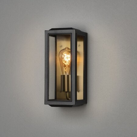 Konstsmide Moderne buiten wandlamp Carpi 18 cm zwart brons