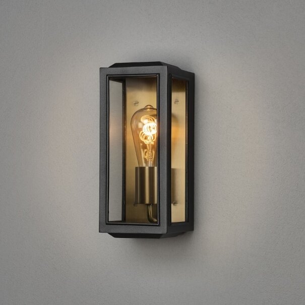 Konstsmide Moderne - Buiten Wandlamp - Zwart Brons - 18 cm - Carpi