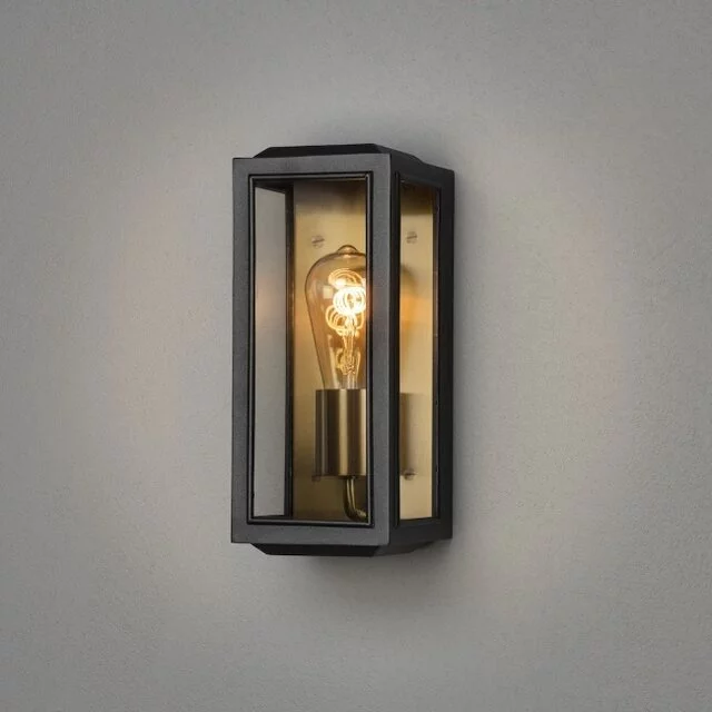 Buiten wandlamp Carpi zwart brons 18 cm