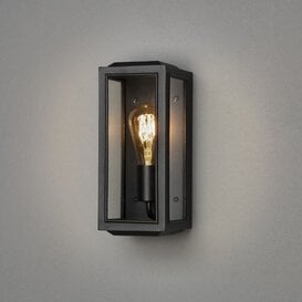 Buiten wandlamp Carpi zwart 18 cm