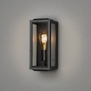 Buiten wandlamp Carpi zwart 18 cm