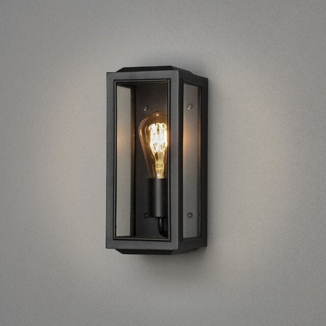 Buiten wandlamp Carpi zwart 18 cm