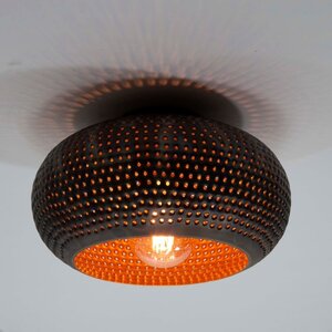BelaLuz Industriële plafondlamp Cambal 1-lichts zwart bruin