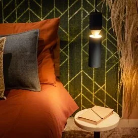 Hanglamp Pencil 2-lichts mat zwart