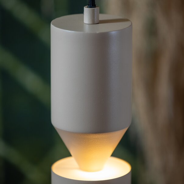 ETH Moderne - Hanglamp - 2 Lichts - Koker - Mat Zand - Pencil