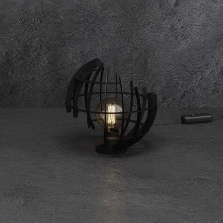 Ztahl Industriële Design tafellamp Terra 1-lichts zwart