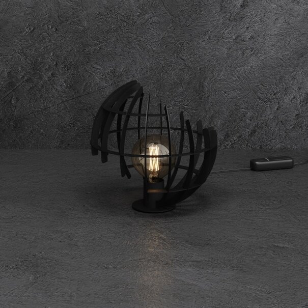 Ztahl Design - Industriële - Tafellamp - 1 Lichts - Zwart - Terra