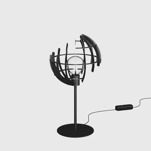 Ztahl Design - Industriële - Tafellamp - 1 Lichts - 65 cm - Zwart - Terra