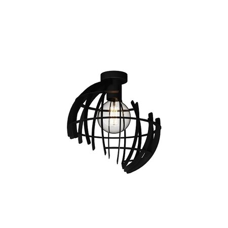 Ztahl Industriële Design plafondlamp Terra 1-lichts zwart
