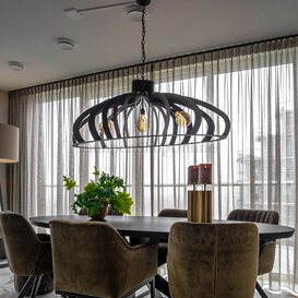 Hanglamp Catania 3-lichts ovaal Zwart