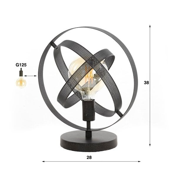BelaLuz Industriële  - Tafellamp - Charcoal - 1 lichts - Cosmo
