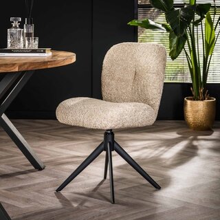 Eetkamerstoel Giro zandkleur boucle
