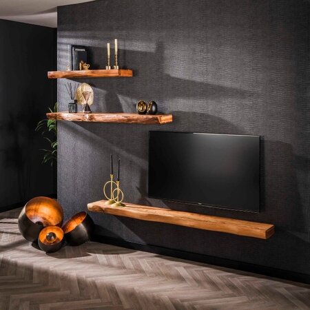 BelaLuz Landelijke Wandplank Gaia 100 cm acaciahout