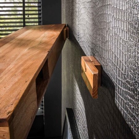 BelaLuz Landelijke Wandplank Gaia 100 cm acaciahout