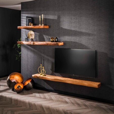 BelaLuz Landelijke Wandplank Gaia 150 cm acaciahout