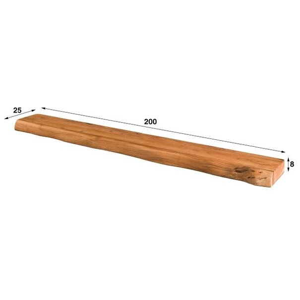 BelaLuz Landelijke - Wandplank - Acaciahout - Boomstam - 200 cm - Gaia