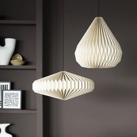 By-Boo Landelijke Japandi hanglamp Zuki 2 1-lichts naturel