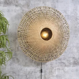 Wandlamp Kalimantan Bamboe large Naturel