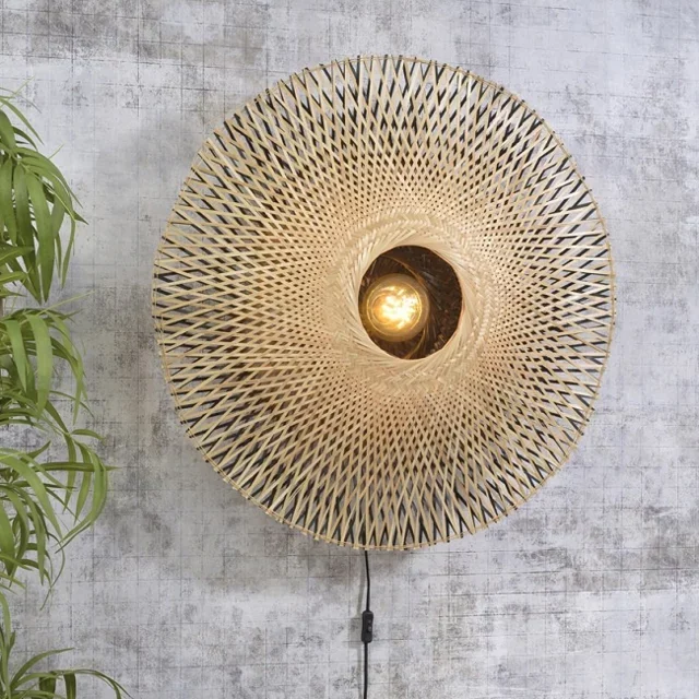 Wandlamp Kalimantan Bamboe large Naturel