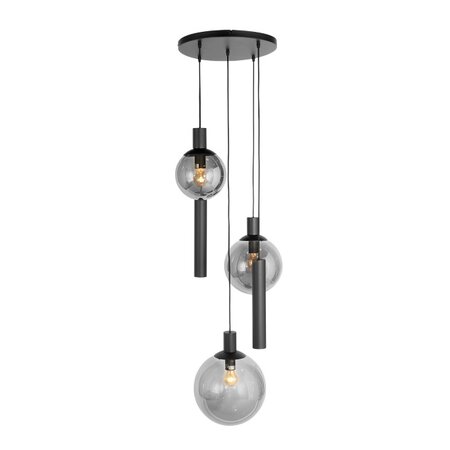 Steinhauer Hotel Chique hanglamp Bollique 5-lichts getrapt koker met smoke glas