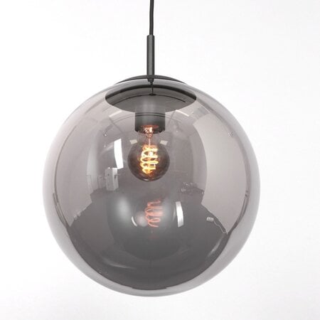 Steinhauer Hotel Chique hanglamp Bollique 6-lichts zwart met smoke glas