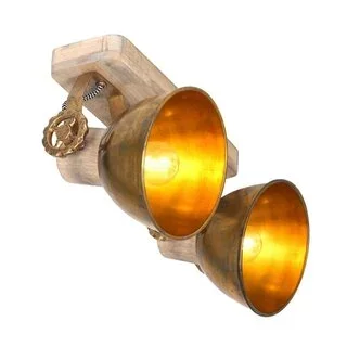Opbouwspot Gearwood 2-lichts brons