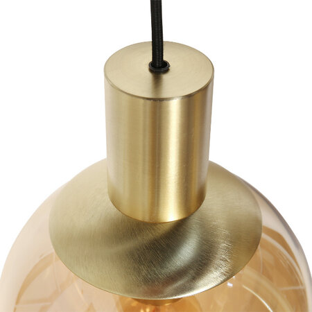 Steinhauer Hotel Chique hanglamp Bollique 5-lichts getrapt koker met amber glas