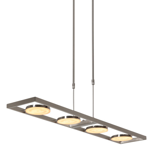 Steinhauer Moderne - Hanglamp - Dim to Warm - 4 Lichts - Staal - Soleil