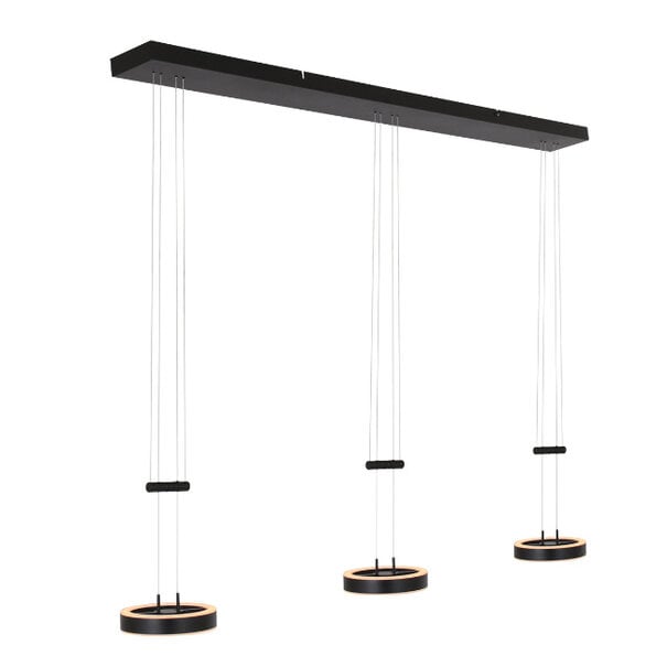 Steinhauer Moderne - Design - Hanglamp - 3 Lichts - Zwart - Piola