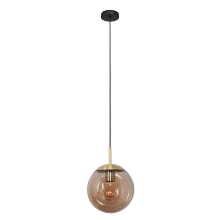 Steinhauer Hotel Chique hanglamp Bollique 1-licht Ø30 cm goud met amber glas