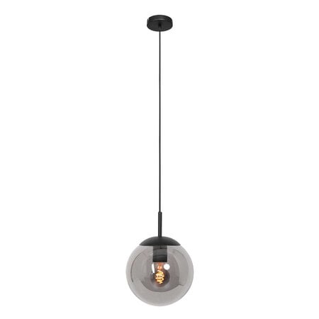 Steinhauer Hotel Chique hanglamp Bollique 1-licht Ø20 cm zwart met smoke glas