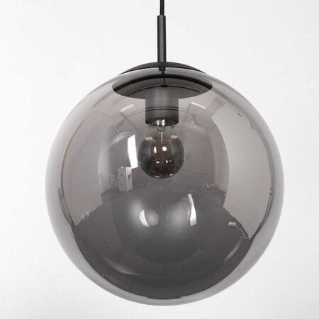 Steinhauer Hotel Chique hanglamp Bollique 1-licht Ø20 cm zwart met smoke glas