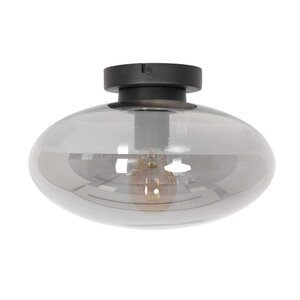 Steinhauer Hotel Chique plafondlamp Reflexion 1-lichts Ø30 cm zwart met smoke glas