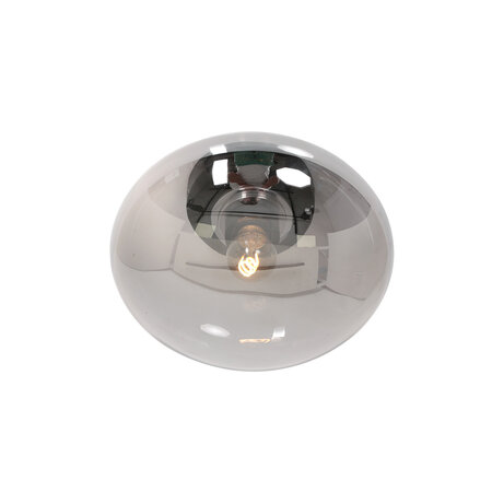 Steinhauer Hotel Chique plafondlamp Reflexion 1-lichts Ø25 cm zwart met smoke glas