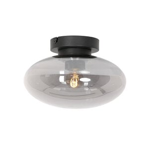 Steinhauer Hotel Chique plafondlamp Reflexion 1-lichts Ø25 cm zwart met smoke glas