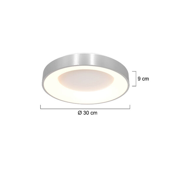 Steinhauer Moderne - Plafondlamp - Zilver - Ø30 cm - Ringlede