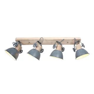 Opbouwspot Gearwood 4-lichts grijs