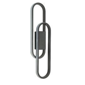 Wandlamp Anello 1 lichts zwart 50 cm