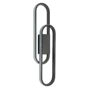 Wandlamp Anello 1 lichts zwart 50 cm