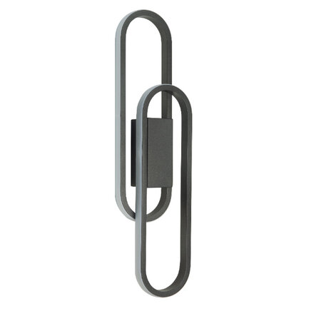 Highlight Moderne Design wandlamp Anello 1-lichts 50 cm zwart