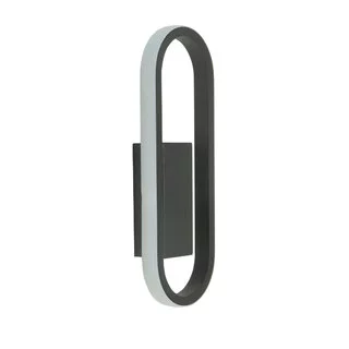 Wandlamp Anello 1 lichts zwart 30 cm